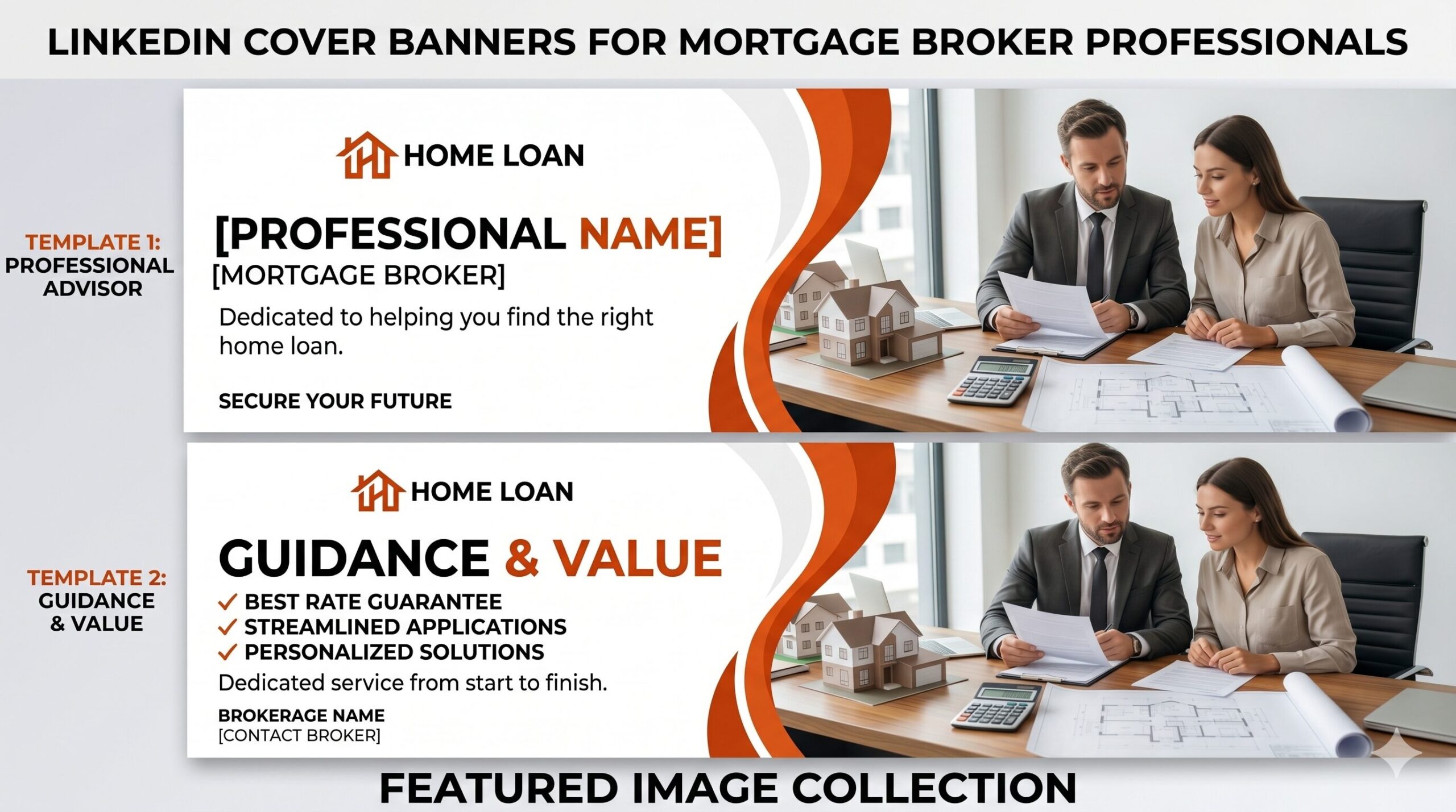 LinkedIn Cover Banners for Real Estate and Mortgage Professionals